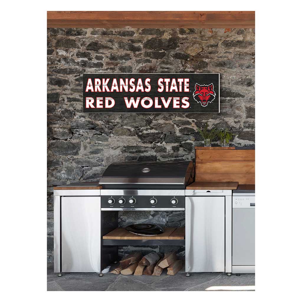 35x10 Indoor Outdoor Sign Colored Logo Arkansas State Red Wolves