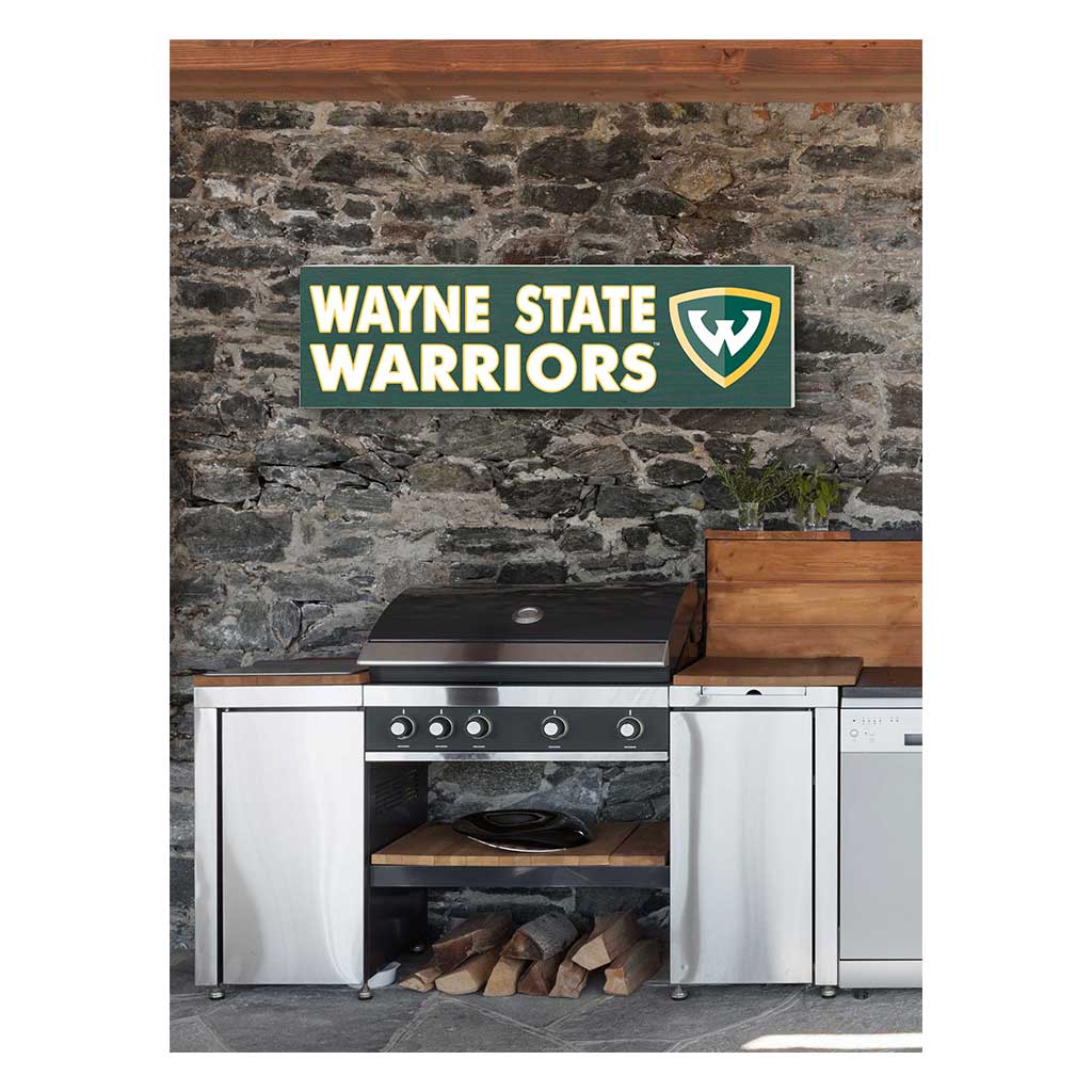 35x10 Indoor Outdoor Sign Colored Logo Wayne State University Warriors