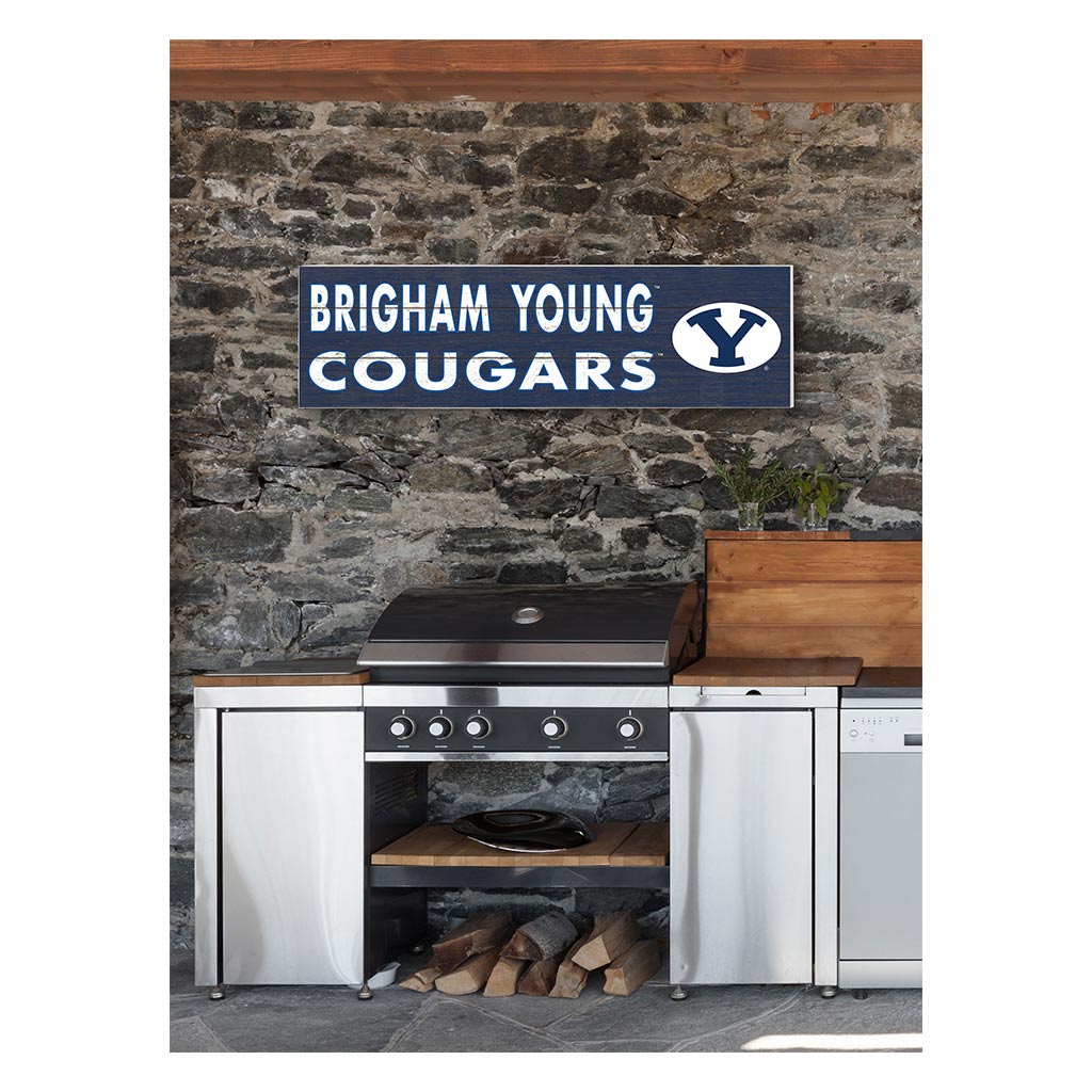 35x10 Indoor Outdoor Sign Colored Logo Brigham Young Cougars