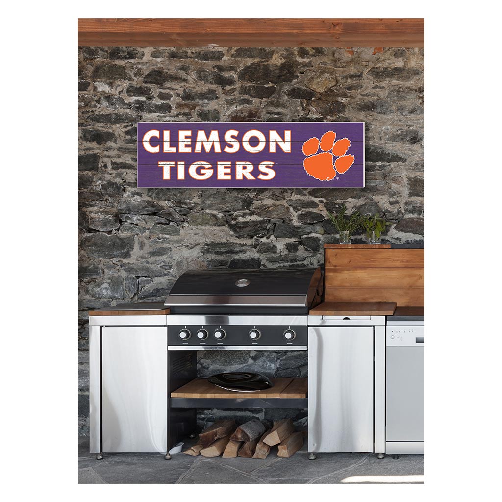 35x10 Indoor Outdoor Sign Colored Logo Clemson Tigers