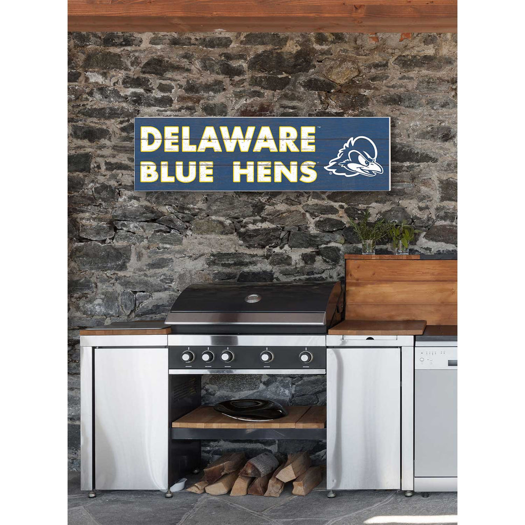 35x10 Indoor Outdoor Sign Colored Logo Delaware Fightin Blue Hens