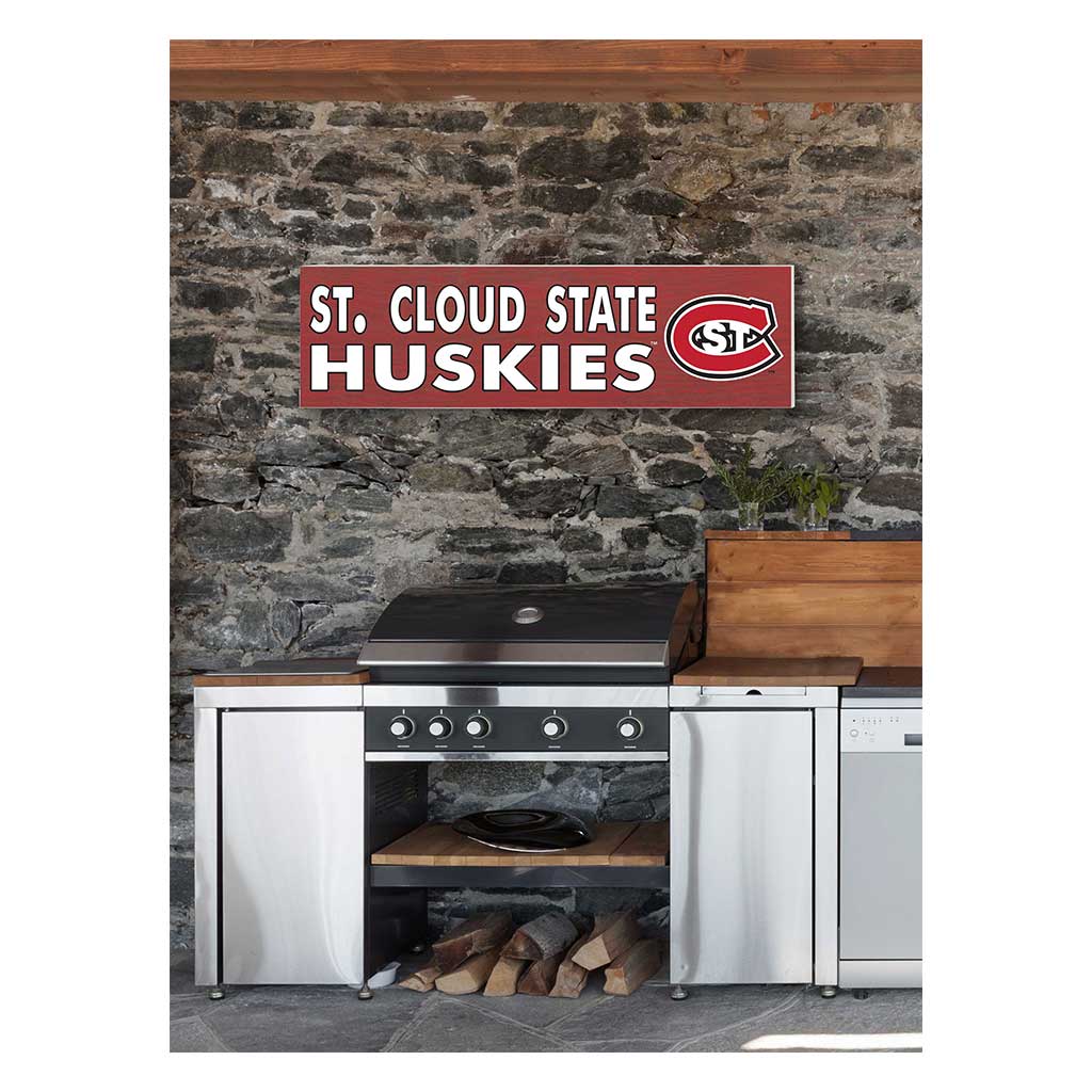 35x10 Indoor Outdoor Sign Colored Logo St. Cloud State Huskies