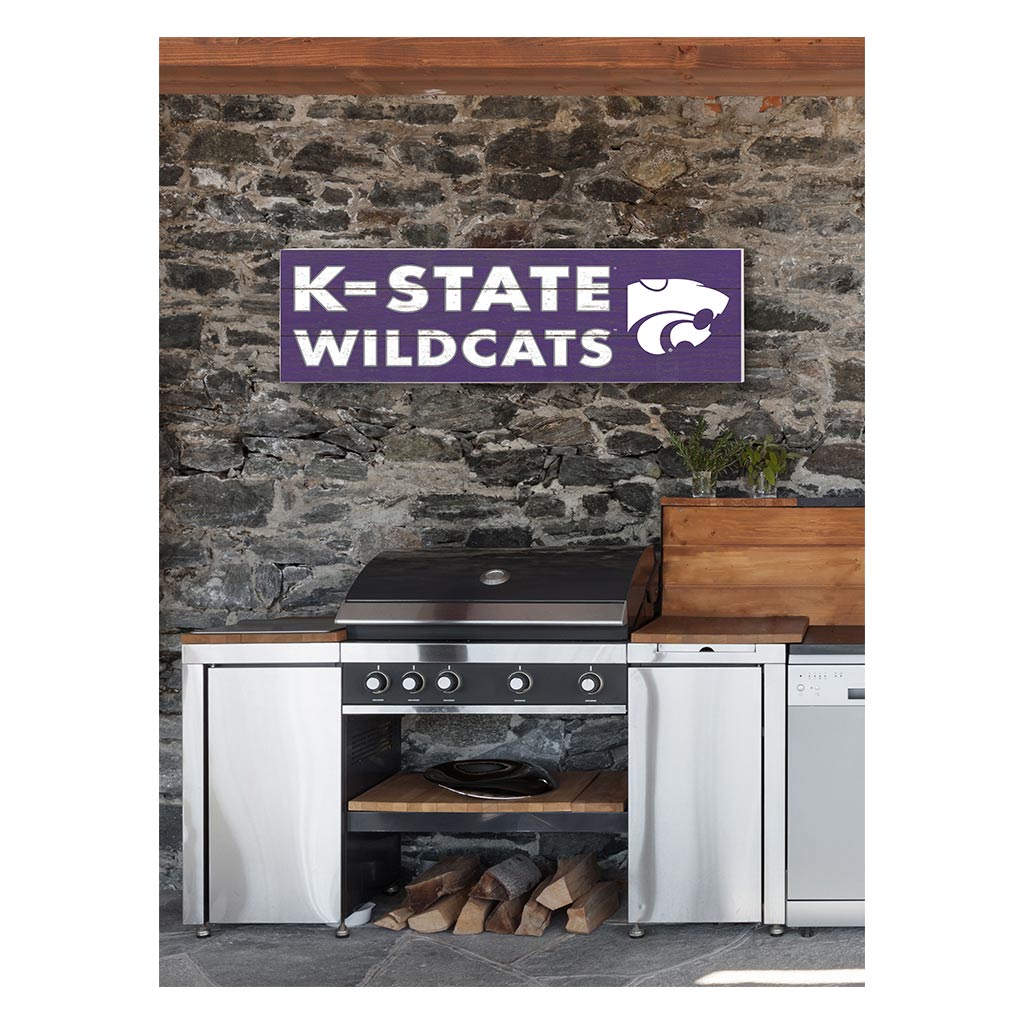 35x10 Indoor Outdoor Sign Colored Logo Kansas State Wildcats