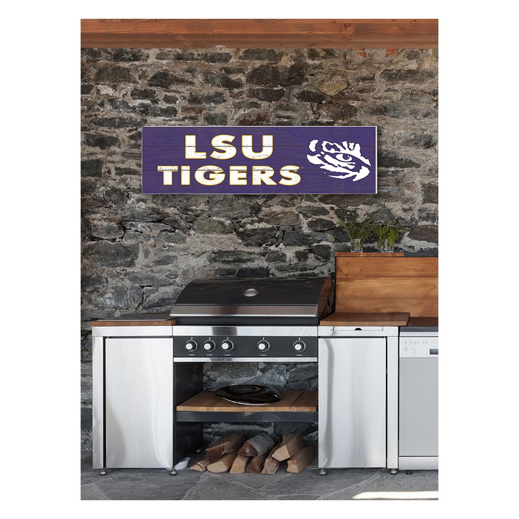 35x10 Indoor Outdoor Sign Colored Logo LSU Fighting Tigers