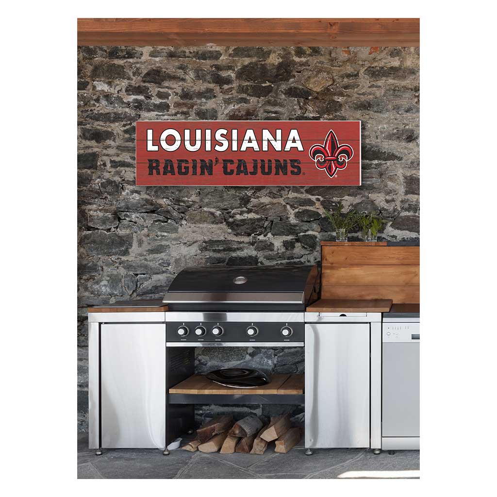 35x10 Indoor Outdoor Sign Colored Logo Louisiana State Lafayette Ragin Cajuns ALT