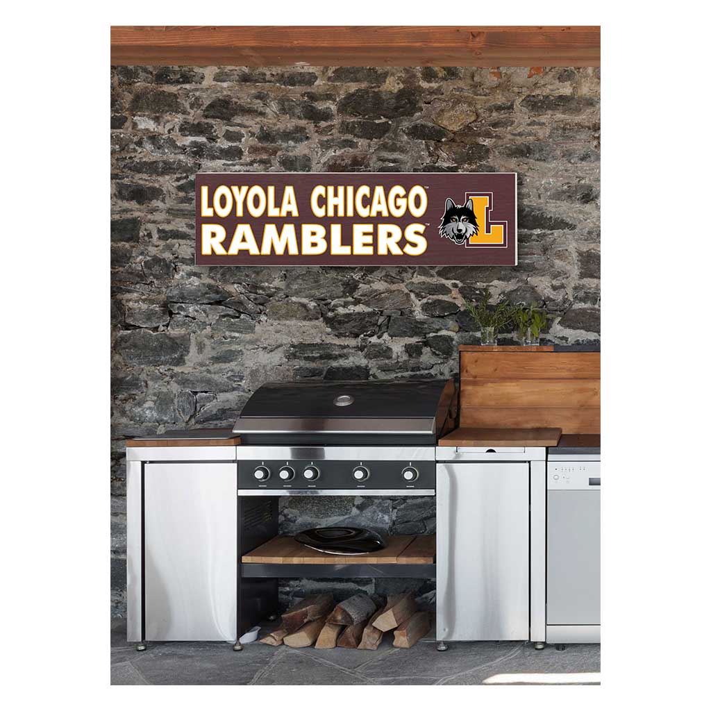 35x10 Indoor Outdoor Sign Colored Logo Loyola Chicago Ramblers