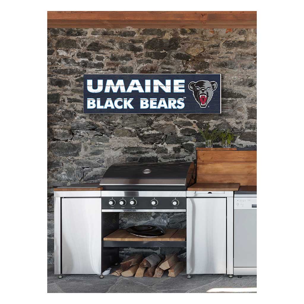 35x10 Indoor Outdoor Sign Colored Logo Maine (Orono) Black Bears