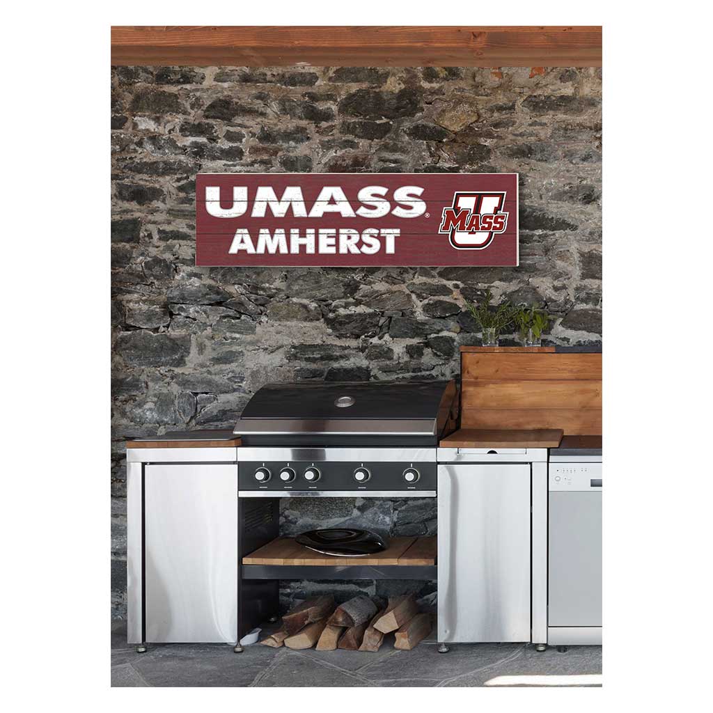 35x10 Indoor Outdoor Sign Colored Logo Massachusetts (UMASS-Amherst) Minutemen