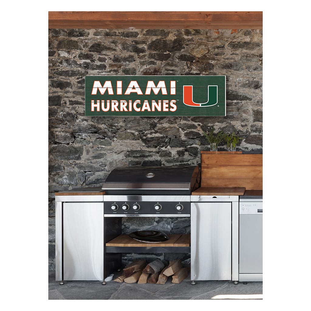 35x10 Indoor Outdoor Sign Colored Logo Miami Hurricanes