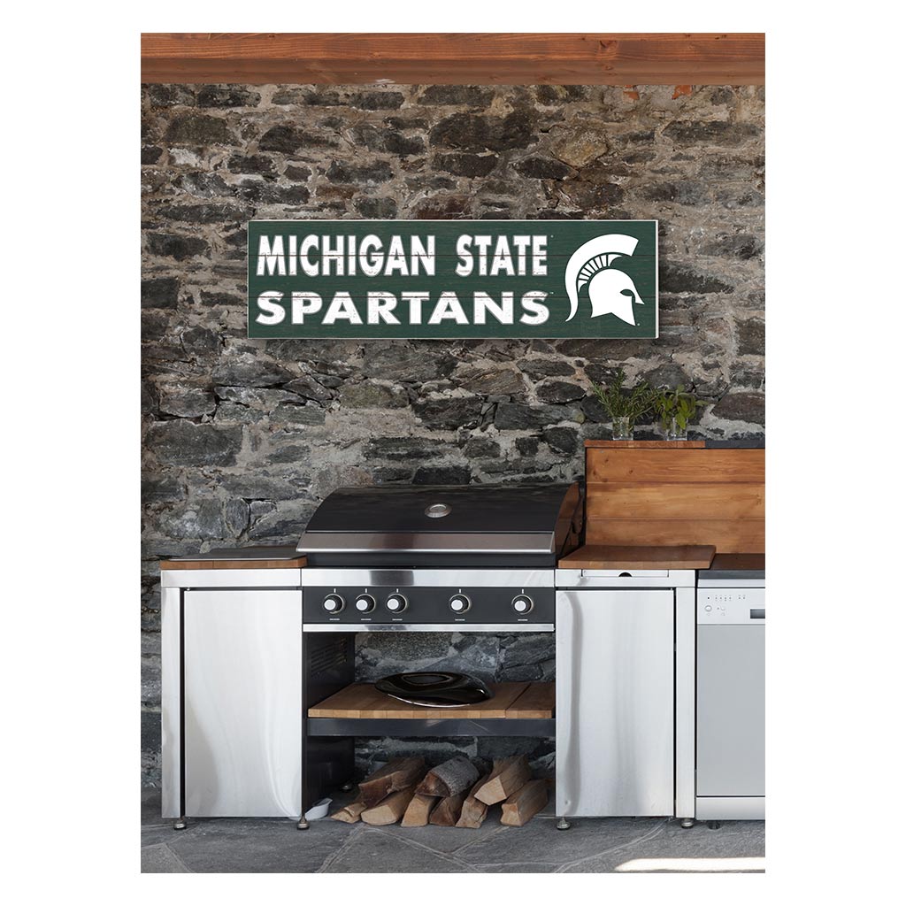 35x10 Indoor Outdoor Sign Colored Logo Michigan State Spartans