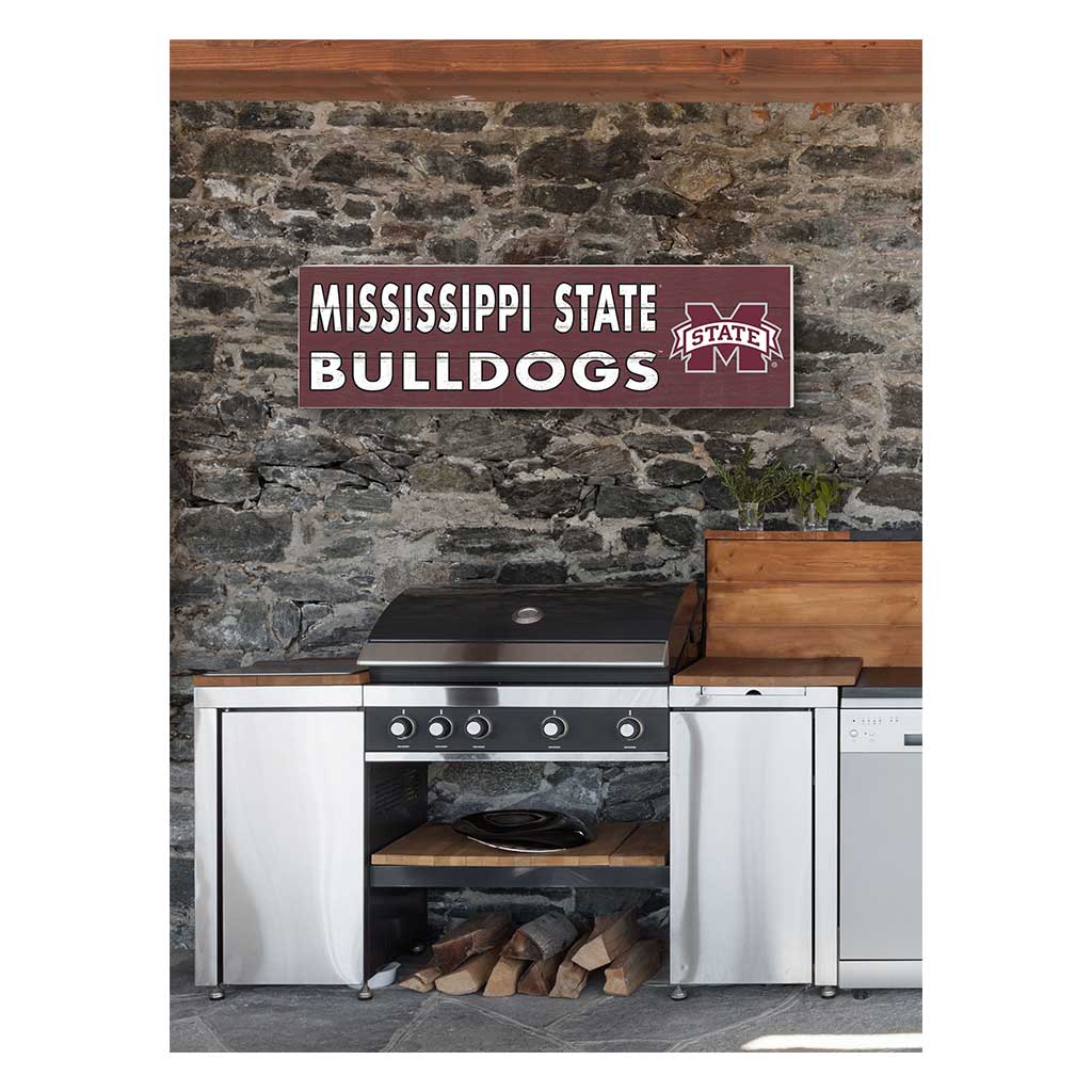 35x10 Indoor Outdoor Sign Colored Logo Mississippi State Bulldogs