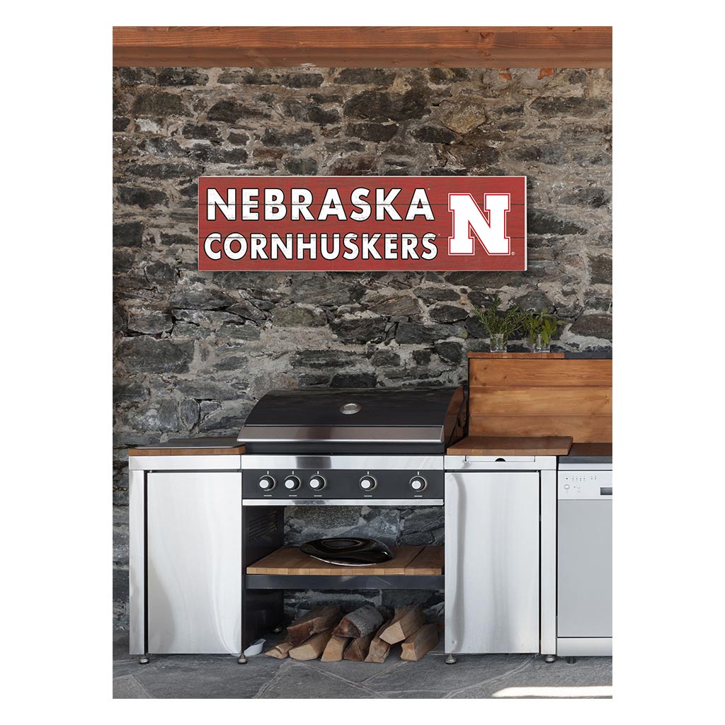 35x10 Indoor Outdoor Sign Colored Logo Nebraska Cornhuskers