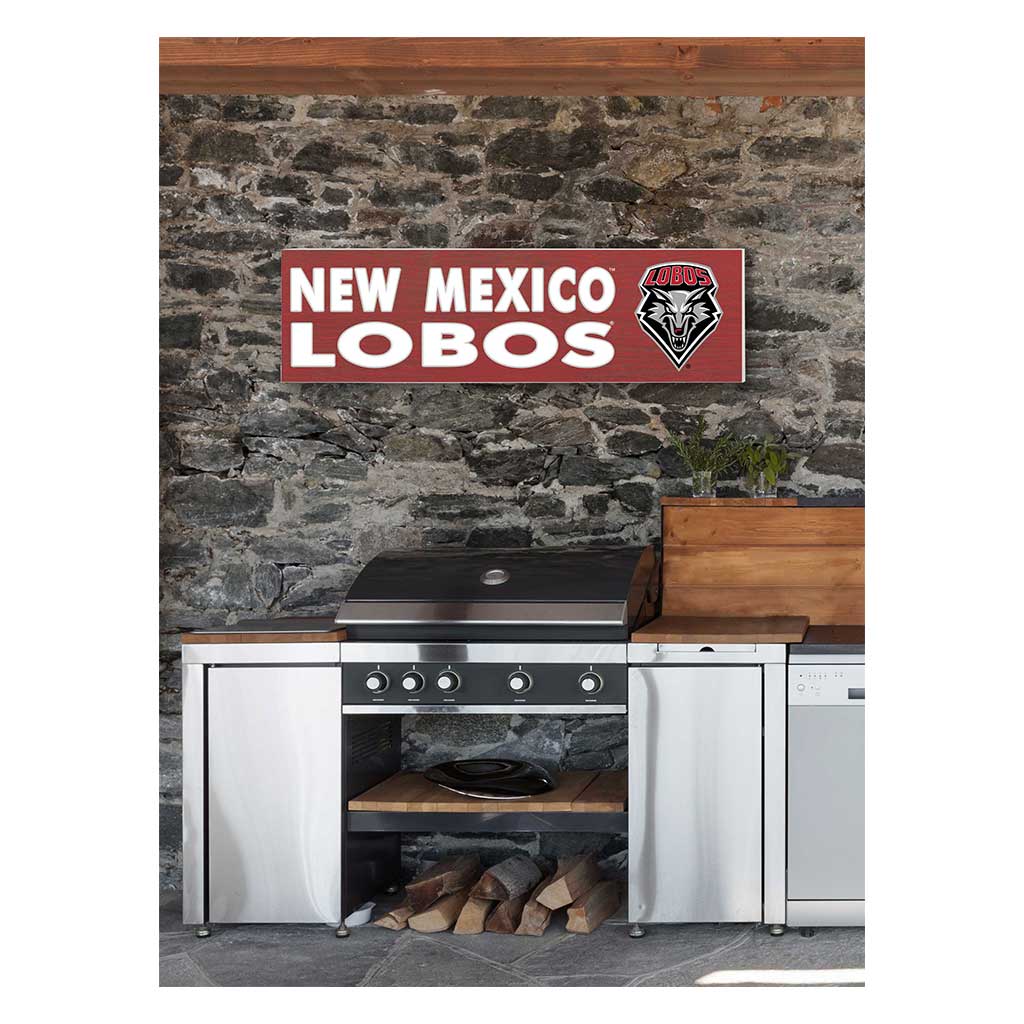 35x10 Indoor Outdoor Sign Colored Logo New Mexico Lobos