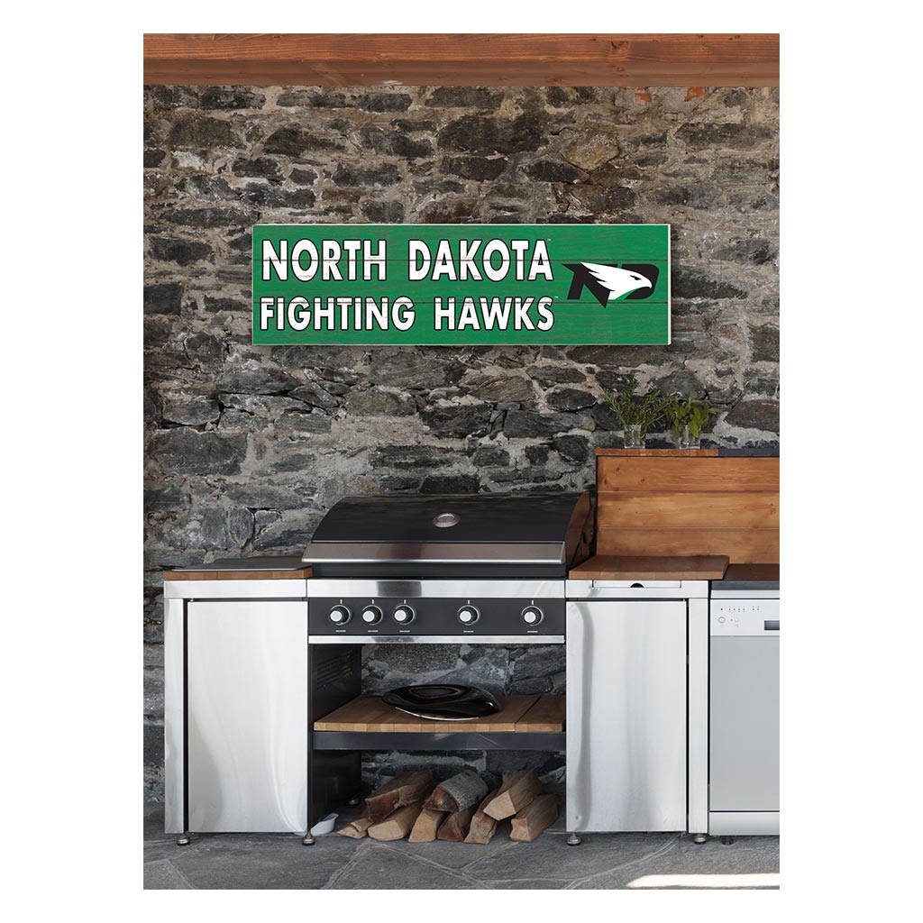 35x10 Indoor Outdoor Sign Colored Logo North Dakota Fighting Hawks