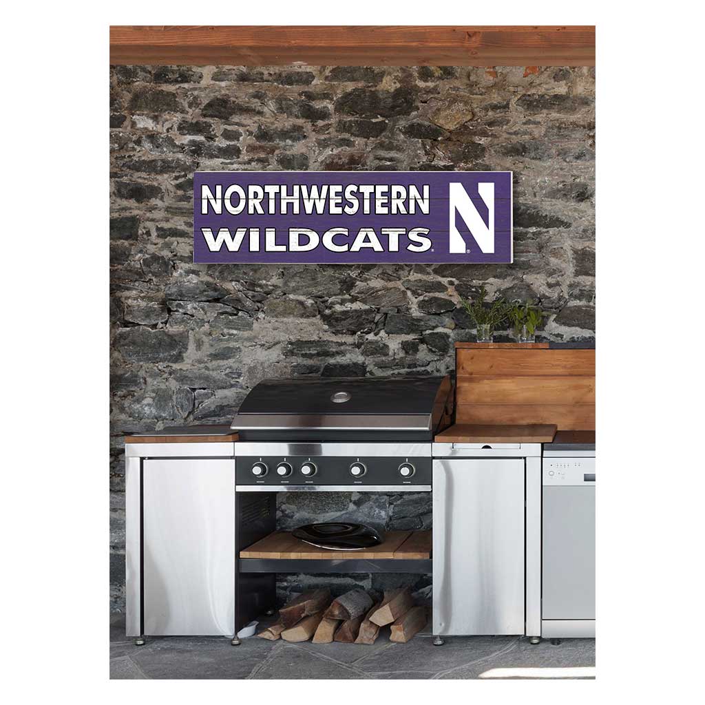 35x10 Indoor Outdoor Sign Colored Logo Northwestern Wildcats