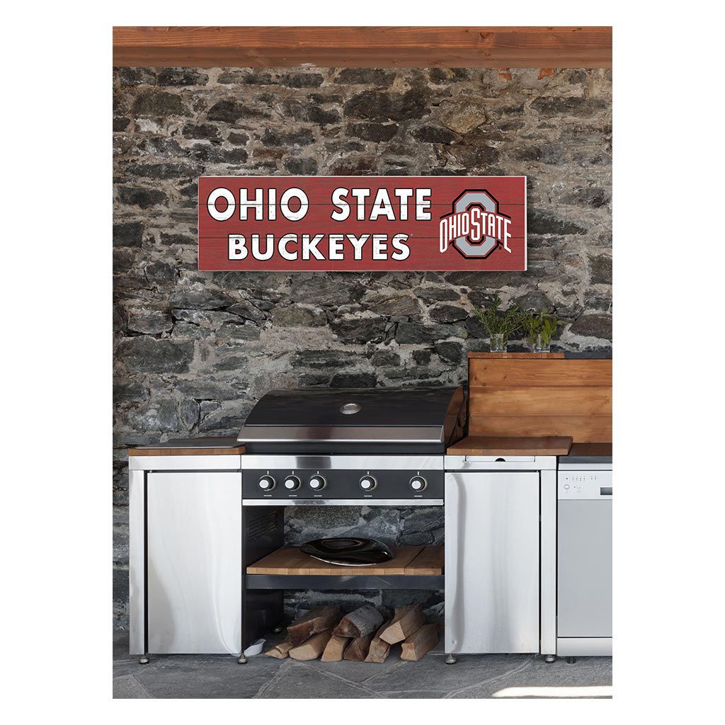 35x10 Indoor Outdoor Sign Colored Logo Ohio State Buckeyes