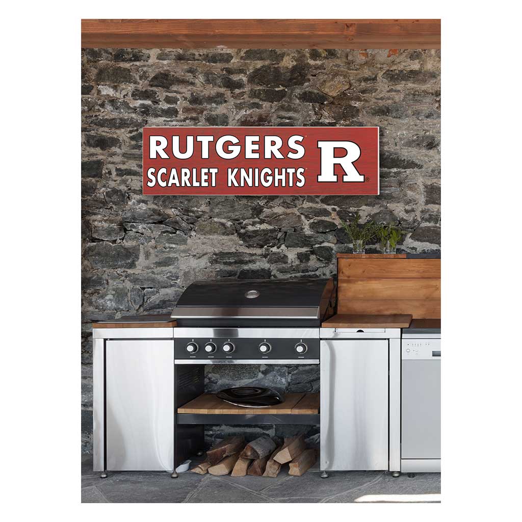 35x10 Indoor Outdoor Sign Colored Logo Rutgers Scarlet Knights