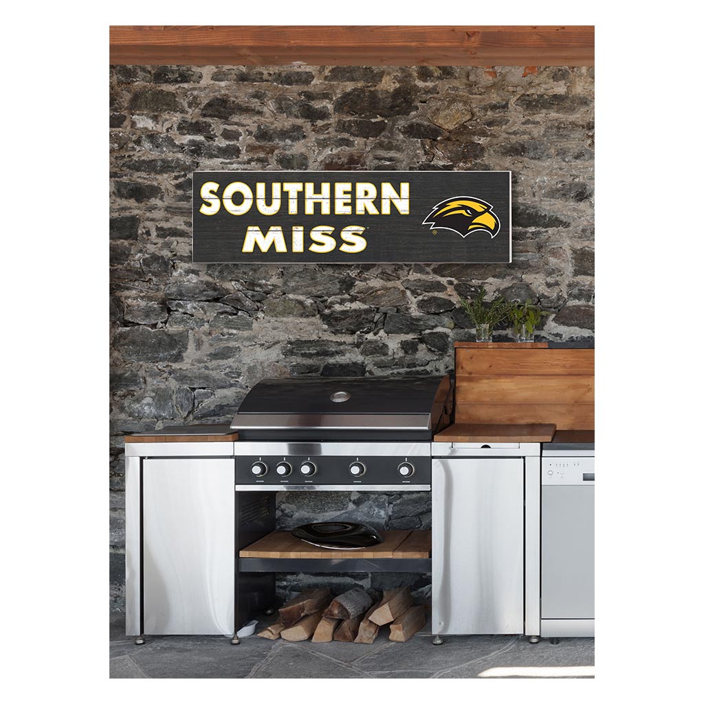 35x10 Indoor Outdoor Sign Colored Logo Southern Mississippi Golden Eagles