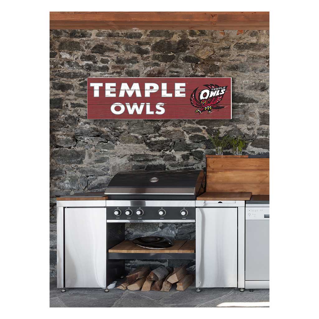 35x10 Indoor Outdoor Sign Colored Logo Temple Owls