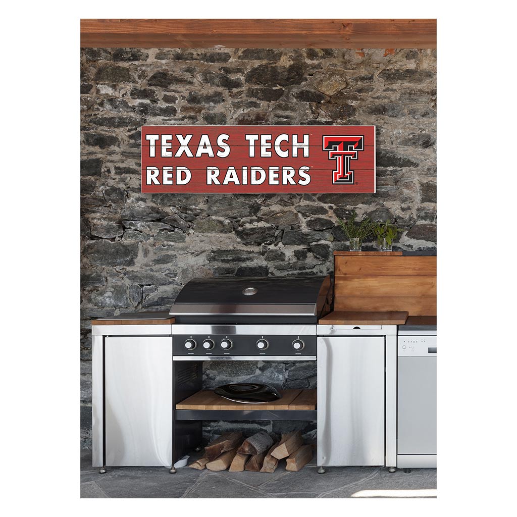 35x10 Indoor Outdoor Sign Colored Logo Texas Tech Red Raiders