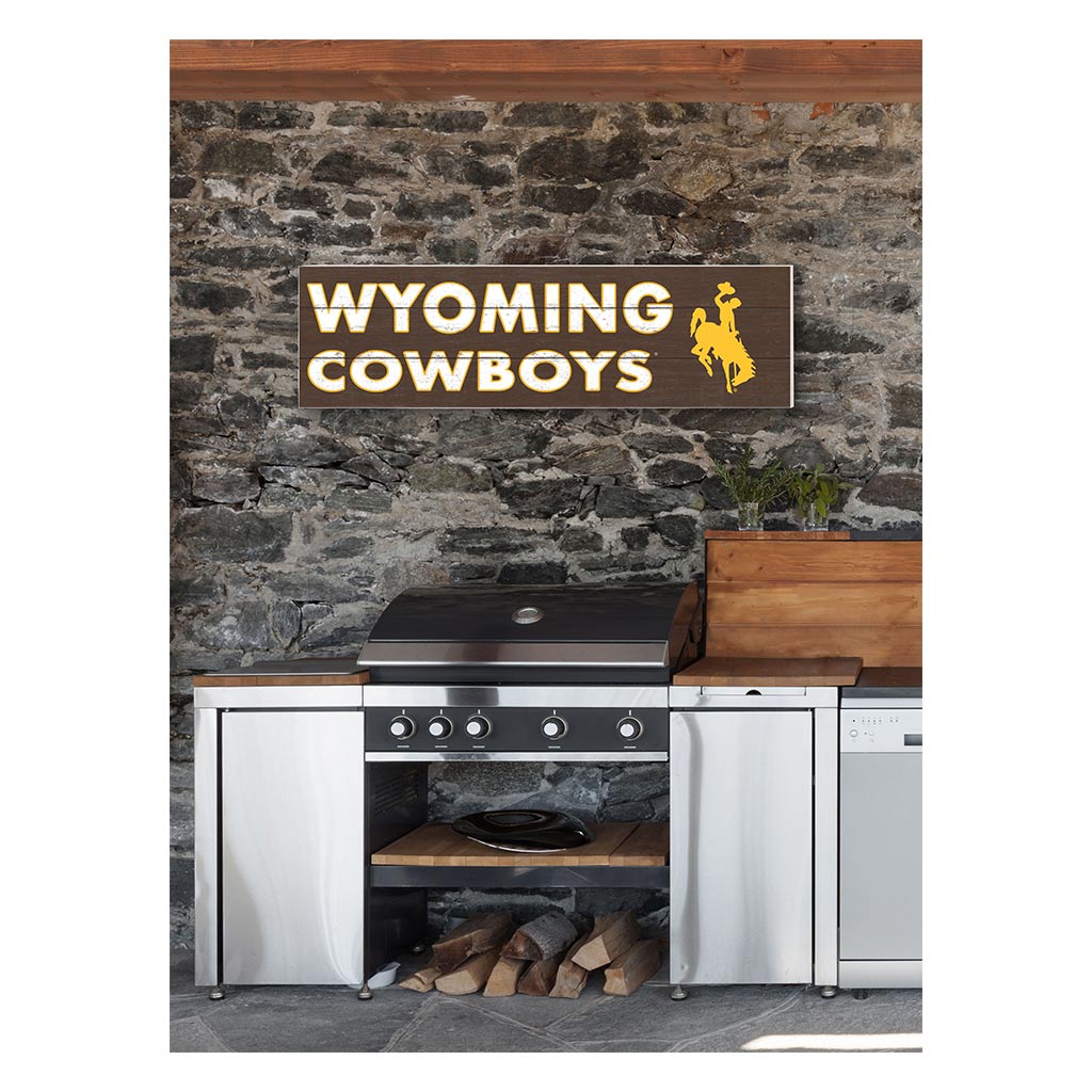 35x10 Indoor Outdoor Sign Colored Logo Wyoming Cowboys