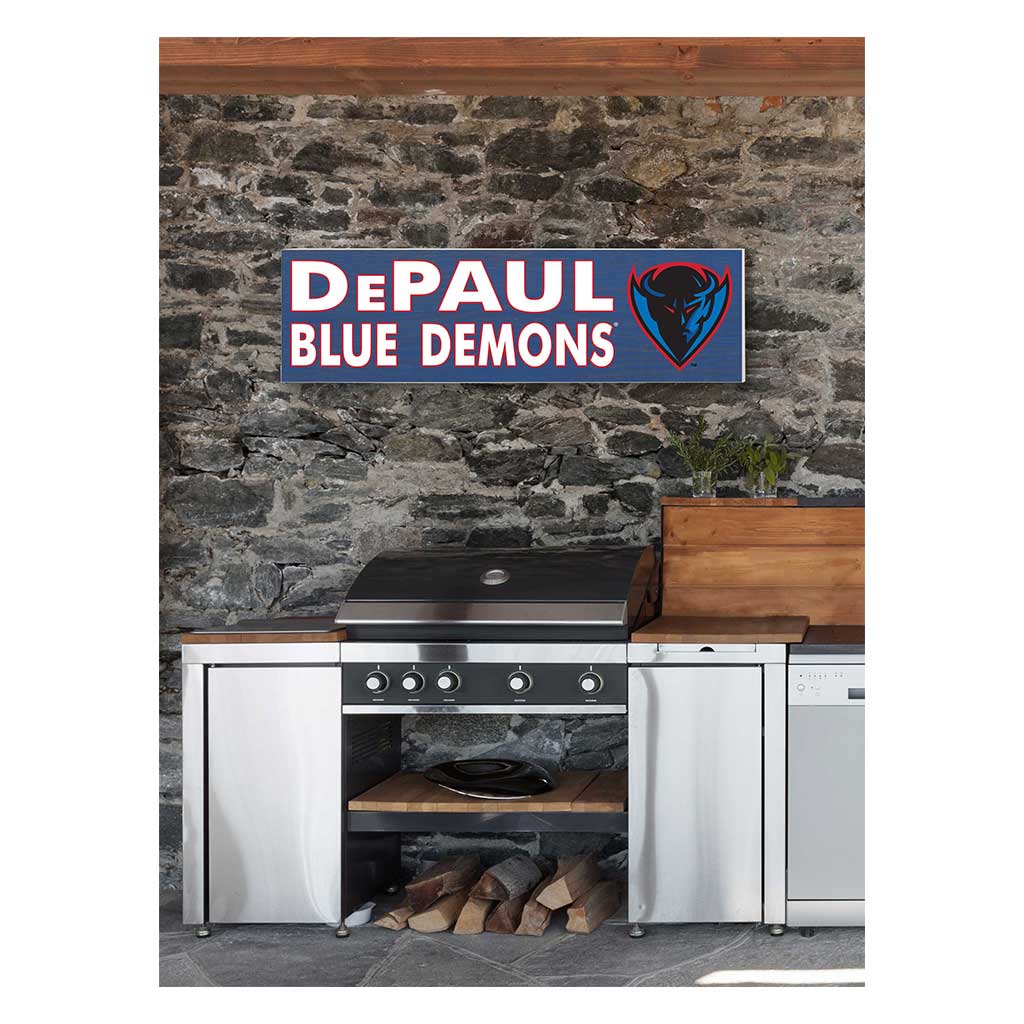 35x10 Indoor Outdoor Sign Colored Logo DePaul Blue Demons
