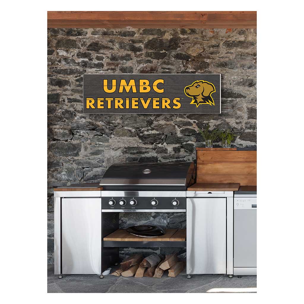 35x10 Indoor Outdoor Sign Colored Logo UMBC True Grit