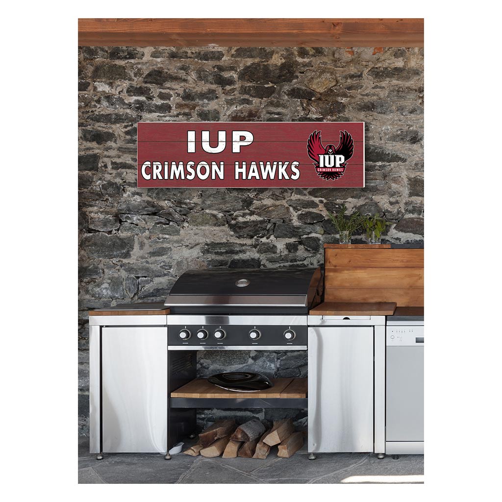 35x10 Indoor Outdoor Sign Colored Logo IN University of Pennsylvania Crimson Hawks