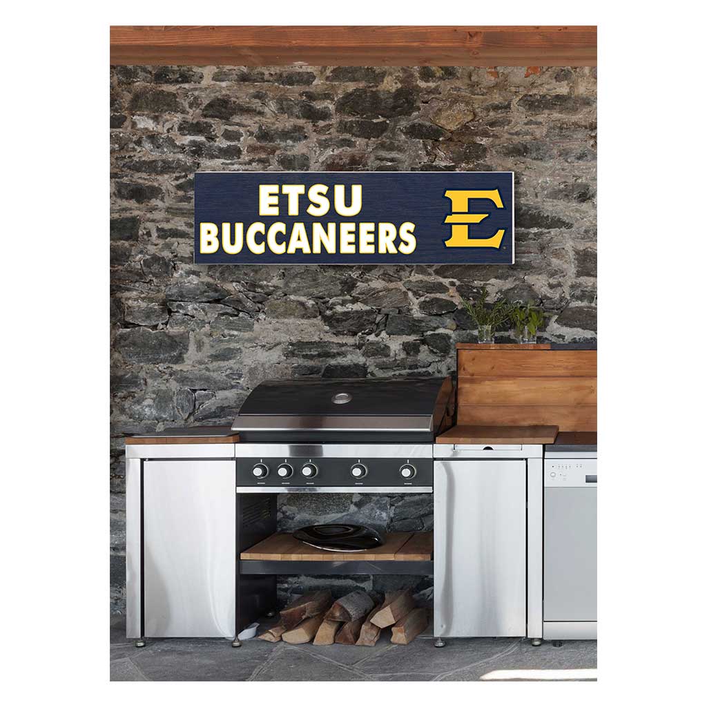 35x10 Indoor Outdoor Sign Colored Logo East Tennessee State Buccaneers