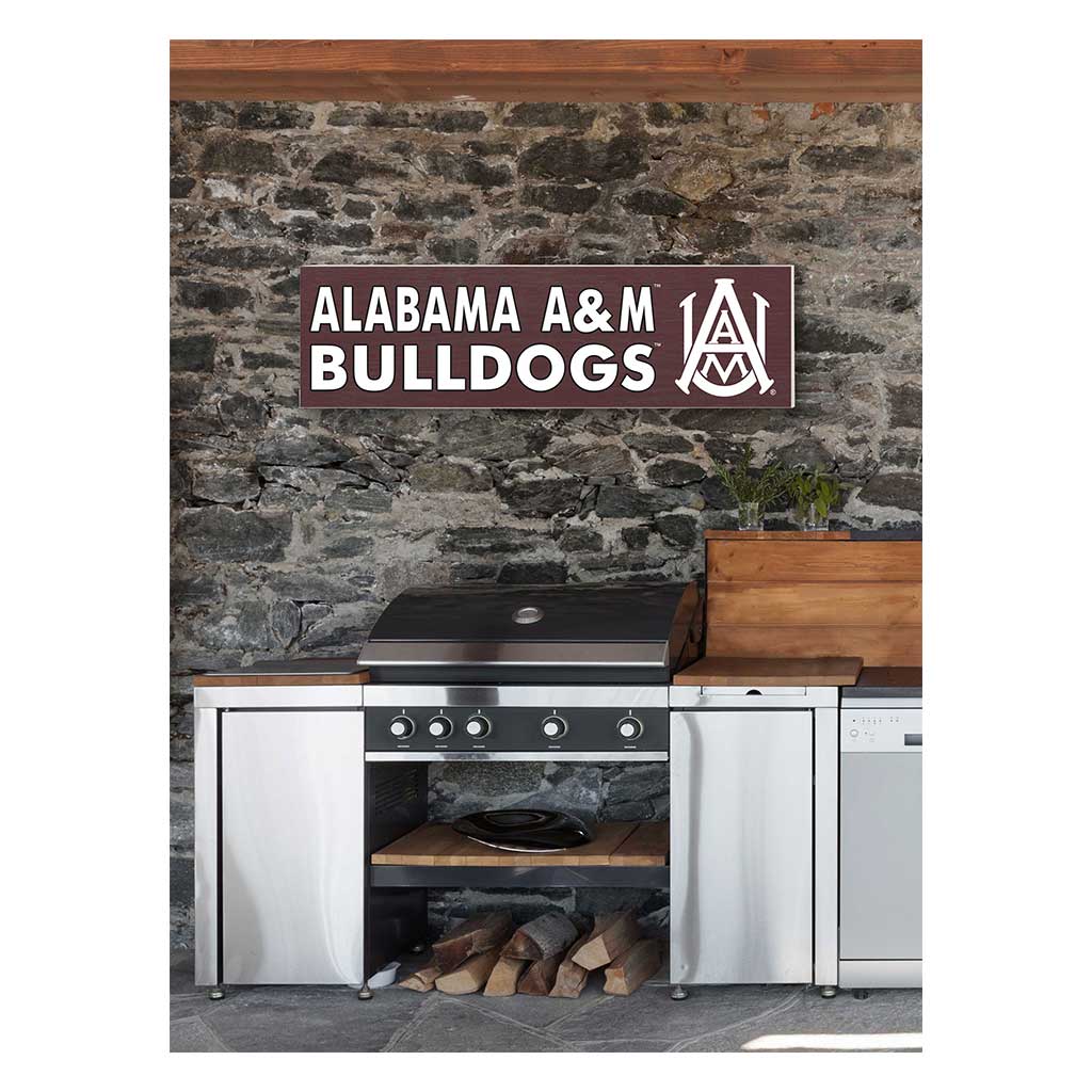 35x10 Indoor Outdoor Sign Colored Logo Alabama A&M Bulldogs