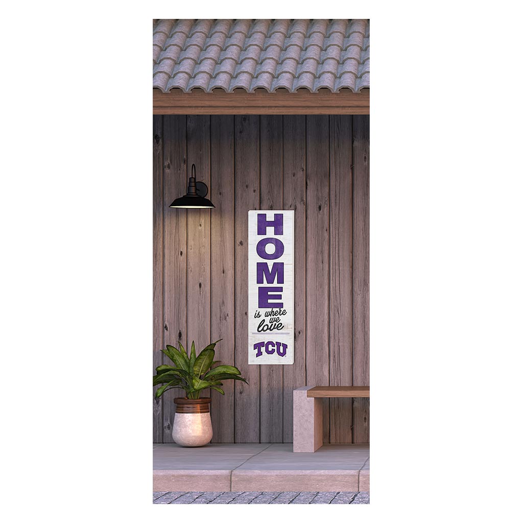 10x35 Indoor Outdoor Sign HOME Life Texas Christian Horned Frogs