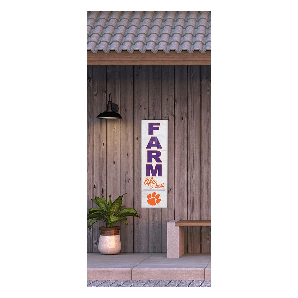 10x35 Indoor Outdoor Sign FARM Life Clemson Tigers