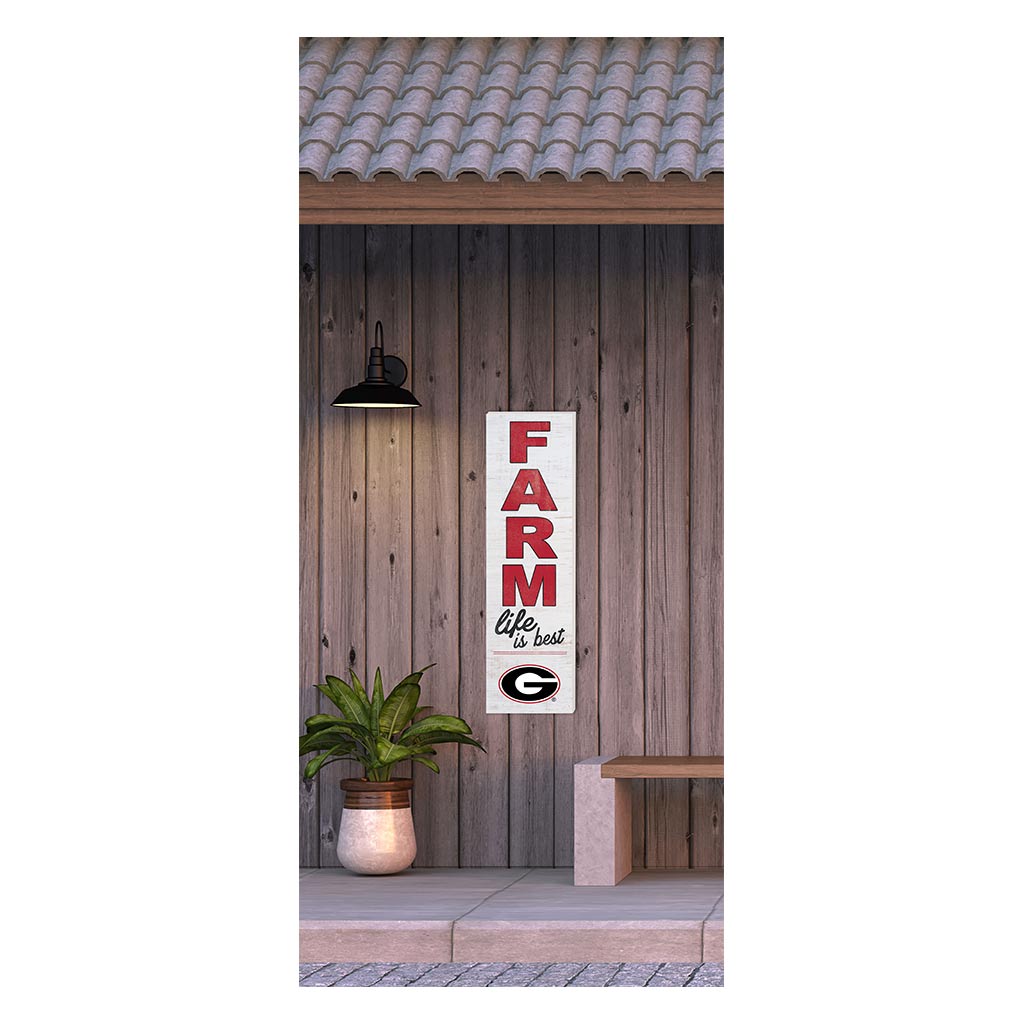 10x35 Indoor Outdoor Sign FARM Life Georgia Bulldogs