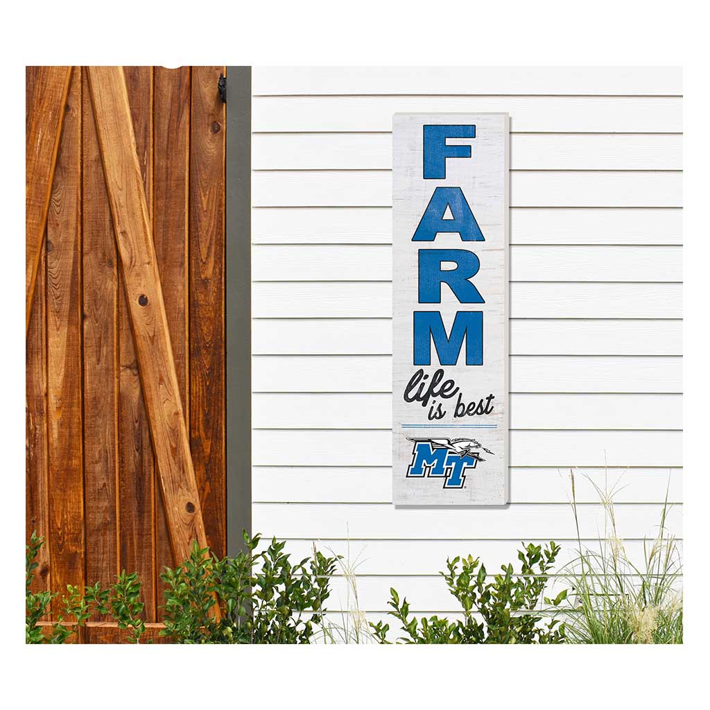 10x35 Indoor Outdoor Sign FARM Life Middle Tennessee State Blue Raiders