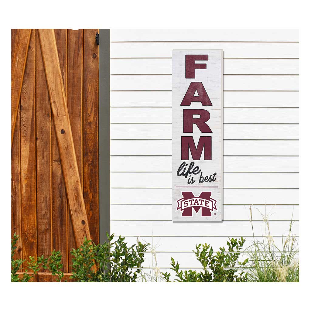 10x35 Indoor Outdoor Sign FARM Life Mississippi State Bulldogs