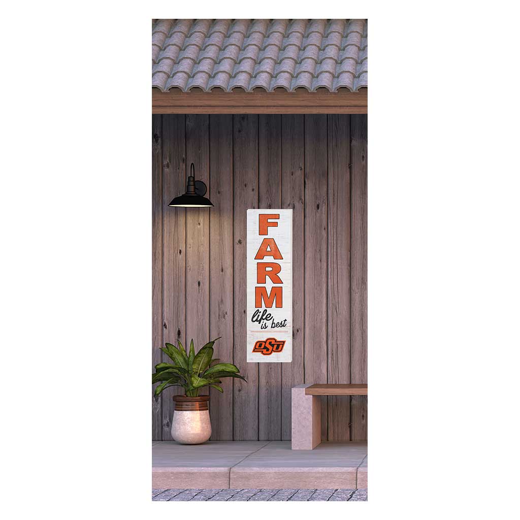 10x35 Indoor Outdoor Sign FARM Life Oklahoma State Cowboys