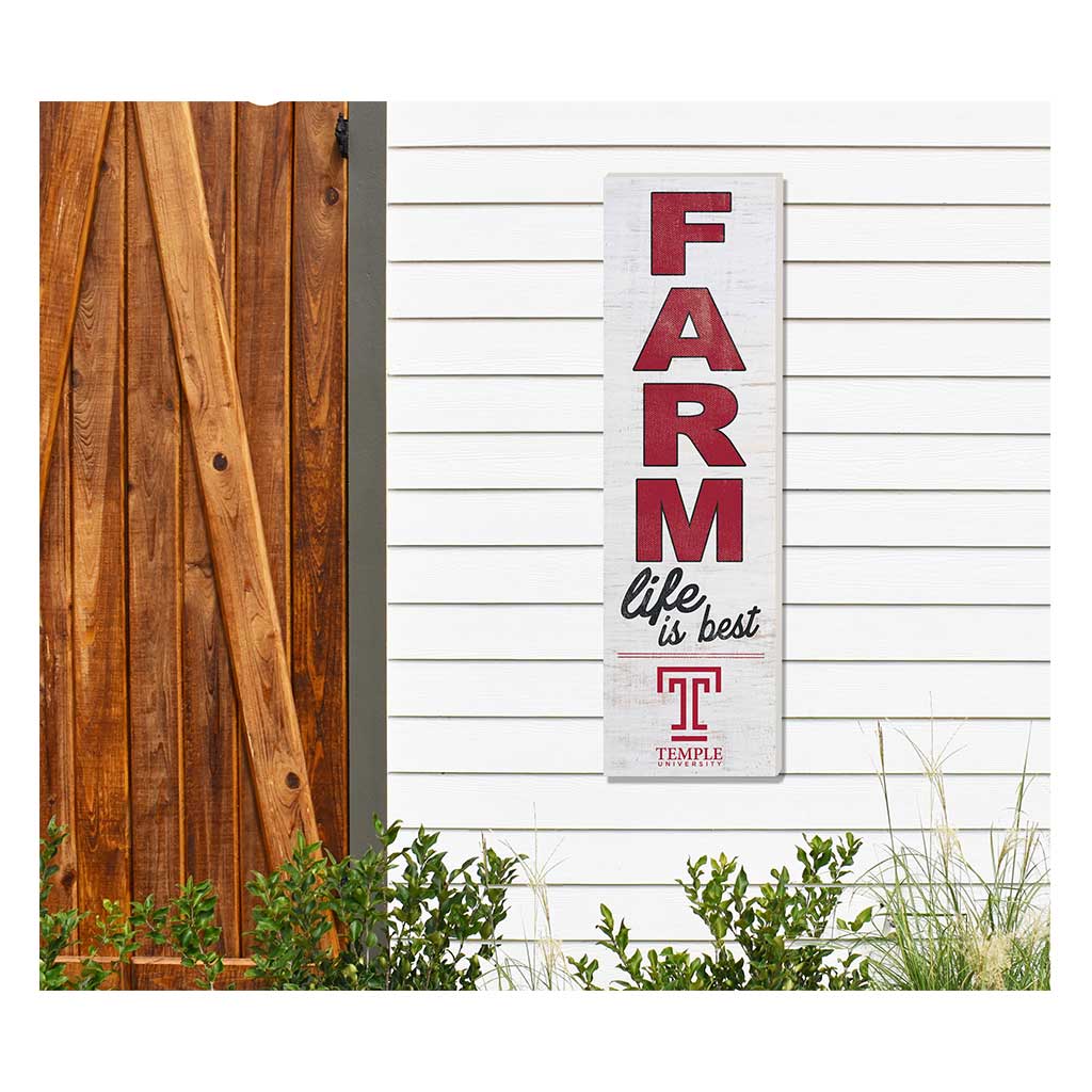 10x35 Indoor Outdoor Sign FARM Life Temple Owls