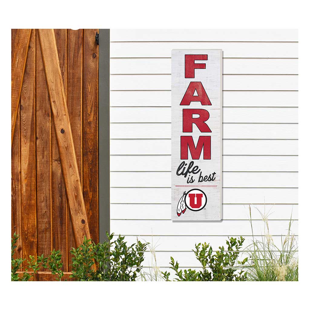 10x35 Indoor Outdoor Sign FARM Life Utah Running Utes