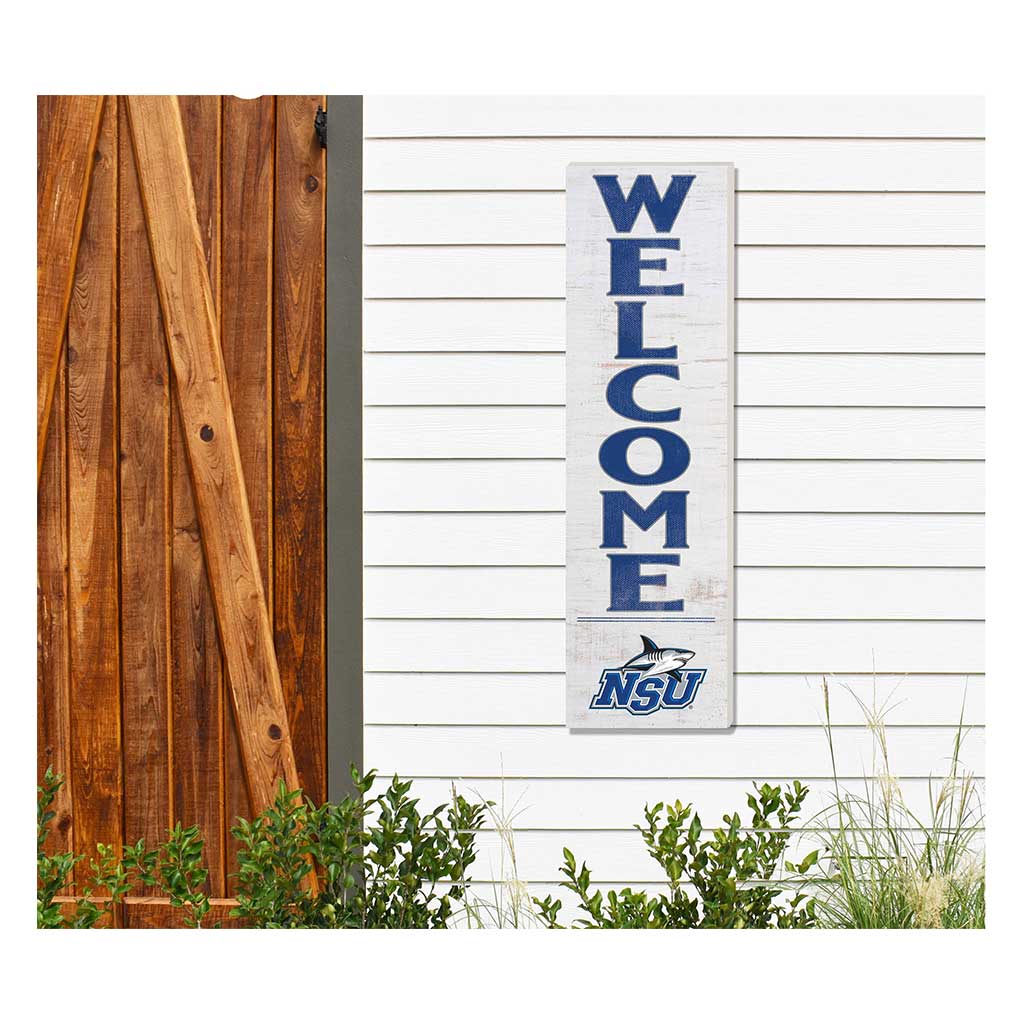 10x35 Indoor Outdoor Sign WELCOME Nova Southeastern University Sharks