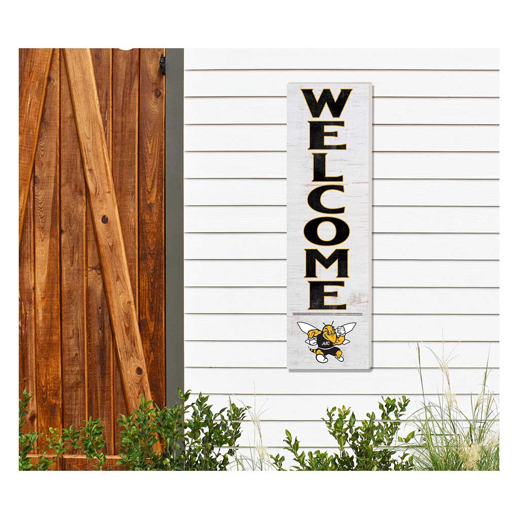 10x35 Indoor Outdoor Sign WELCOME American International College Yellow Jackets