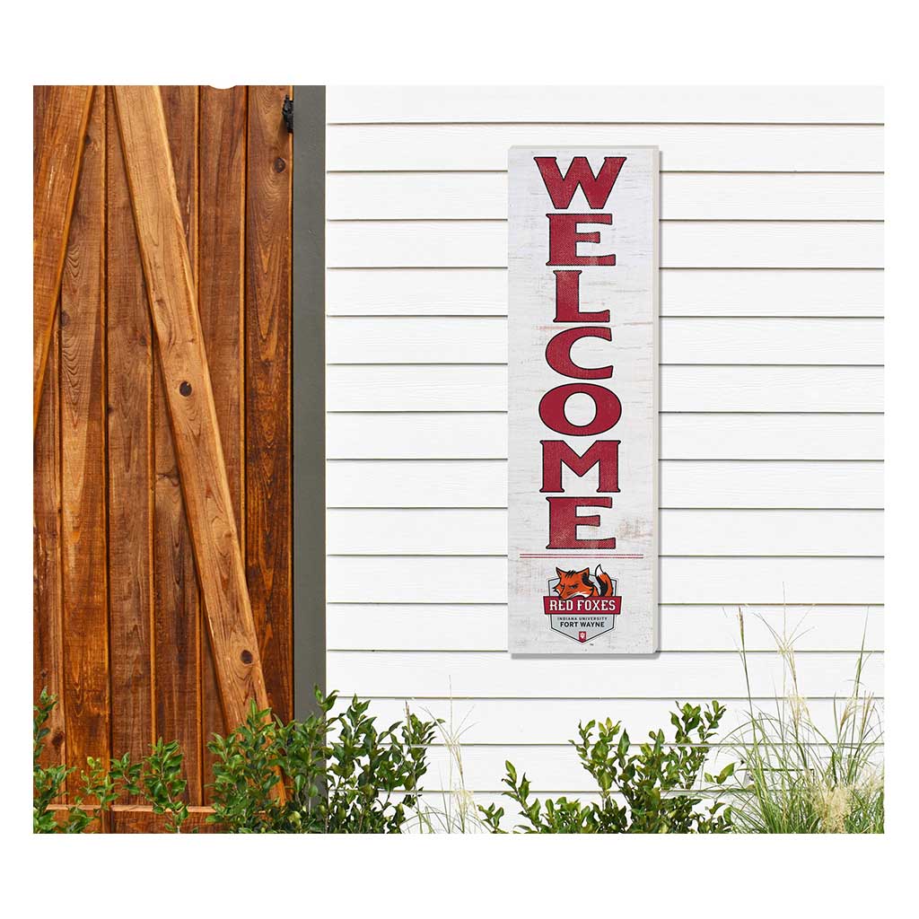 10x35 Indoor Outdoor Sign WELCOME Indiana University Fort Wayne Red Foxes