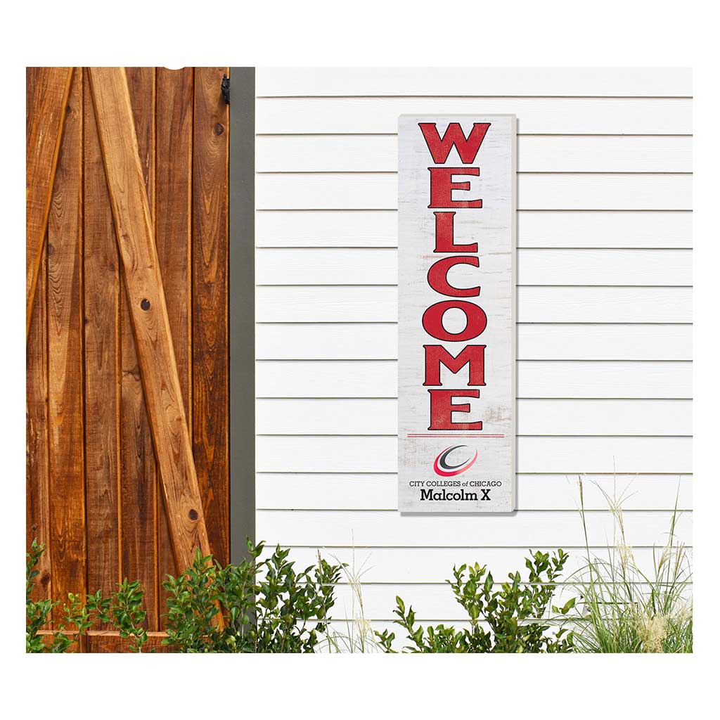 10x35 Indoor Outdoor Sign WELCOME Malcolm X College Hawks