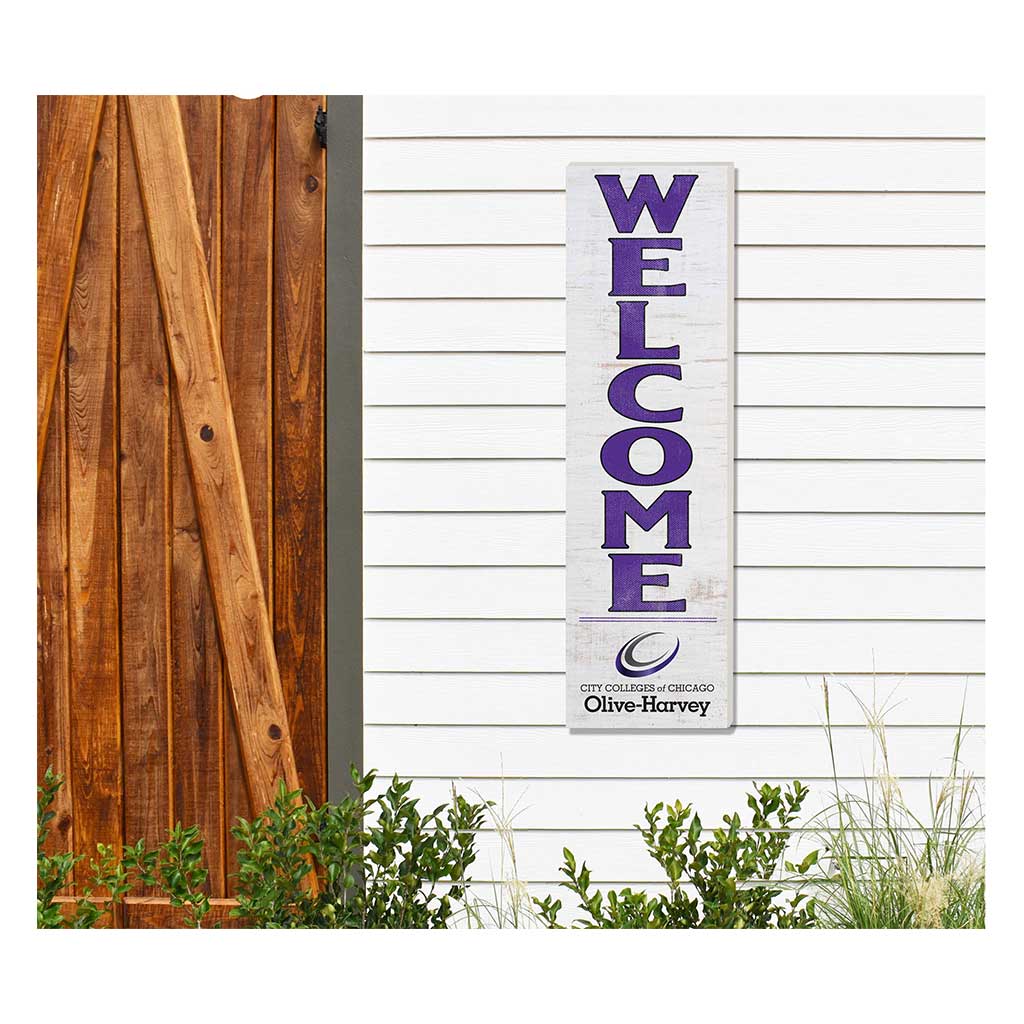 10x35 Indoor Outdoor Sign WELCOME Olive-Harvey College Panthers