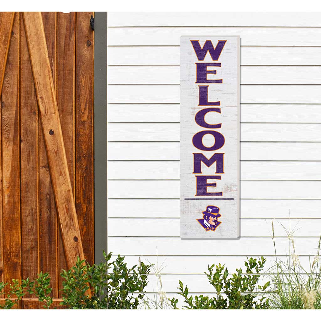 10x35 Indoor Outdoor Sign WELCOME Evansville Purple Aces