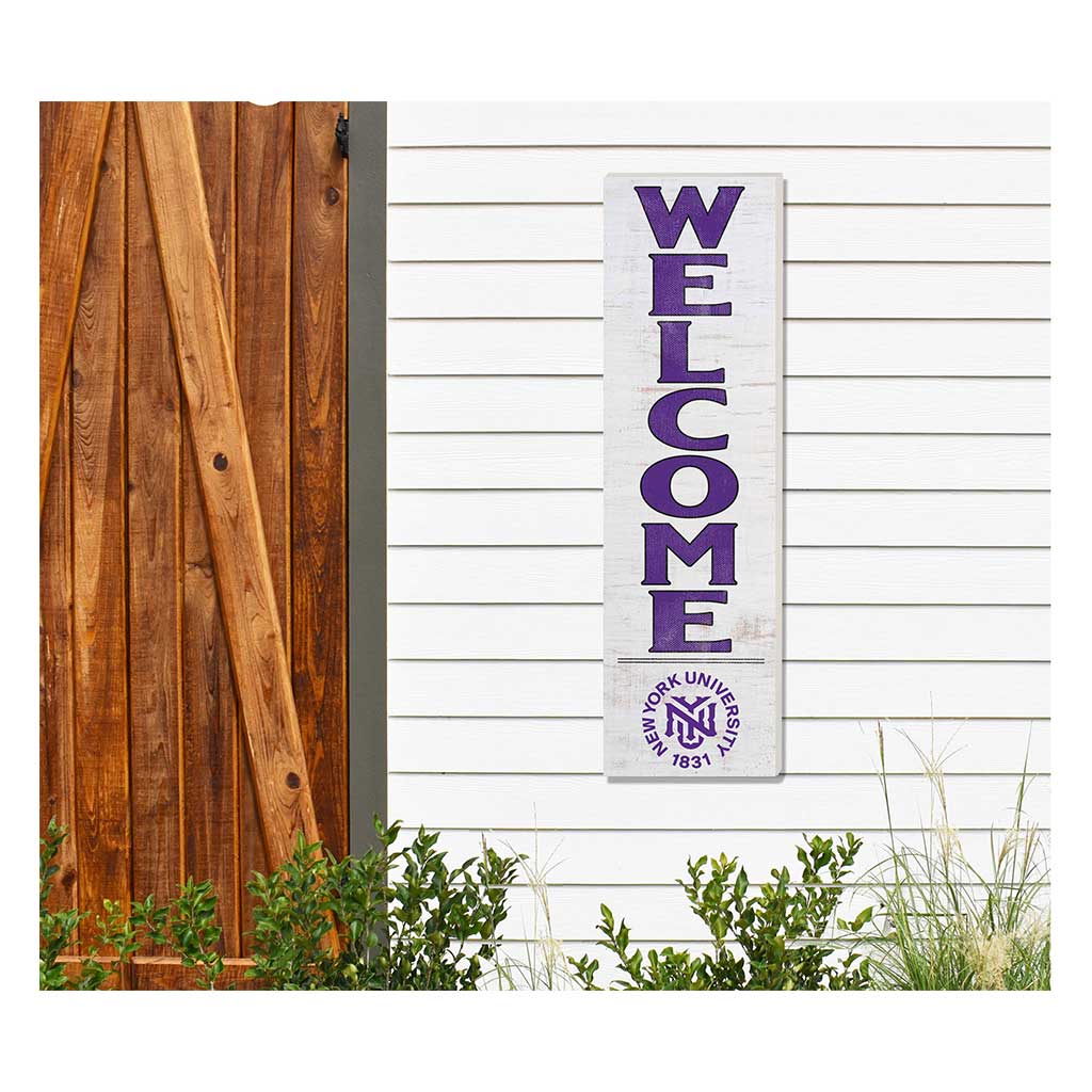 10x35 Indoor Outdoor Sign WELCOME New York University Violets