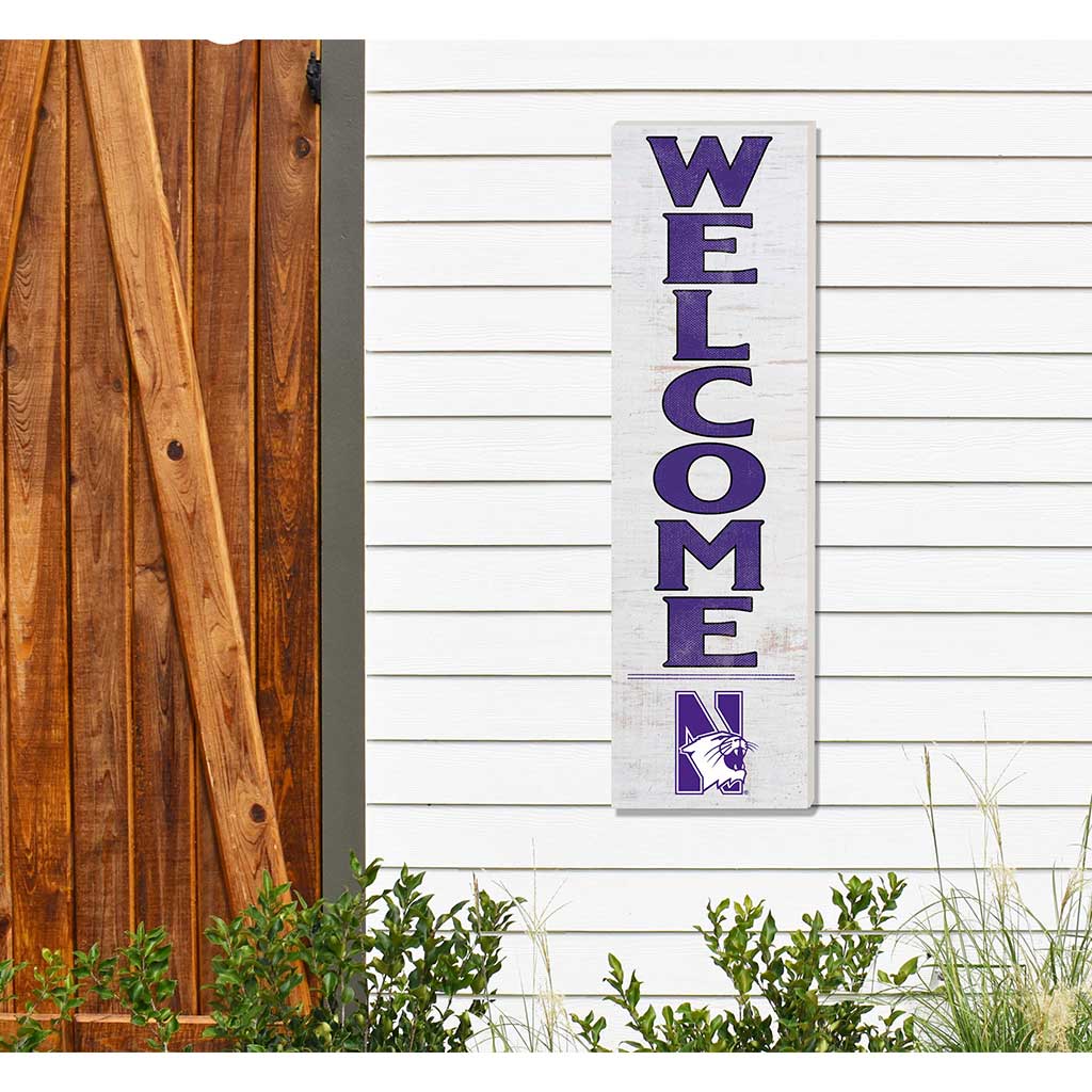 10x35 Indoor Outdoor Sign WELCOME Northwestern Wildcats