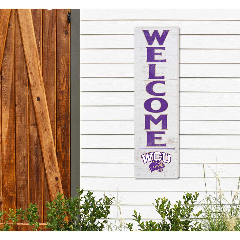 10x35 Indoor Outdoor Sign WELCOME Western Carolina Catamounts