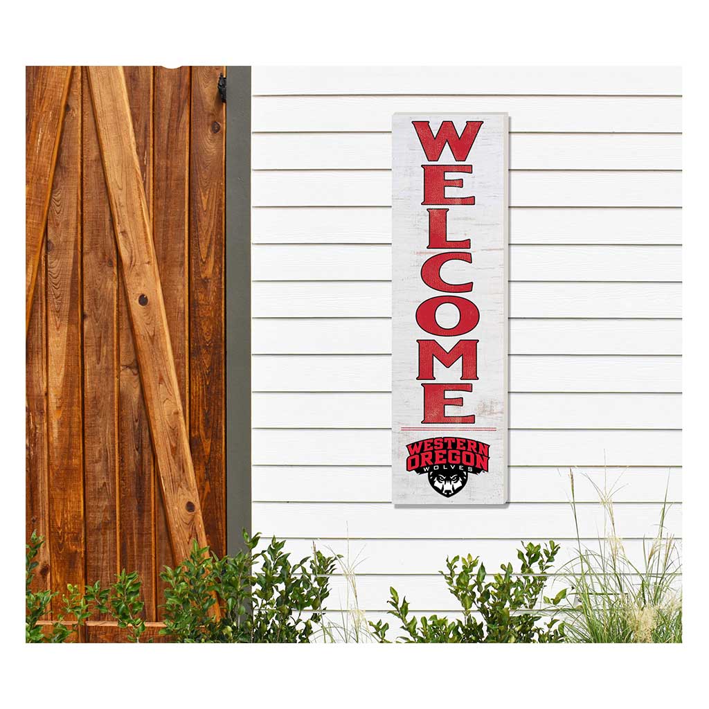 10x35 Indoor Outdoor Sign WELCOME Western Oregon Wolves