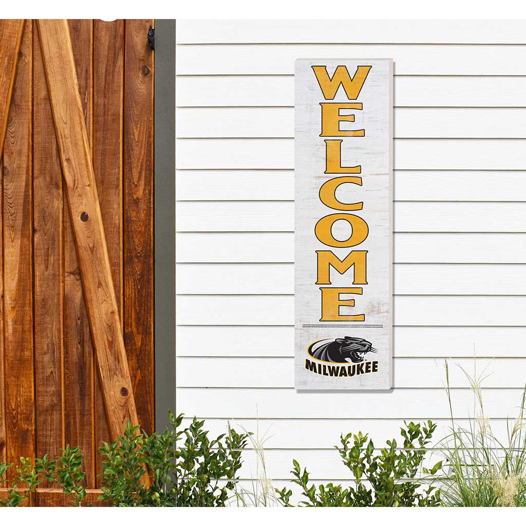 10x35 Indoor Outdoor Sign WELCOME Wisconsin (Milwaukee) Panthers