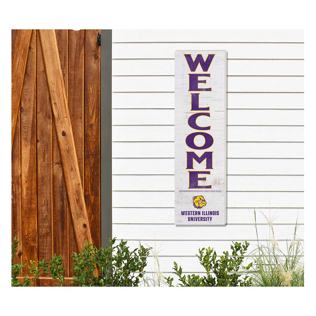 10x35 Indoor Outdoor Sign WELCOME Western Illinois Leathernecks